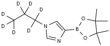 1-(propyl-d7)-4-(4,4,5,5-tetramethyl-1,3,2-dioxaborolan-2-yl)-1H-imidazole Struktur