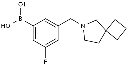 (3-((6-azaspiro[3.4]octan-6-yl)methyl)-5-fluorophenyl)boronic acid Struktur