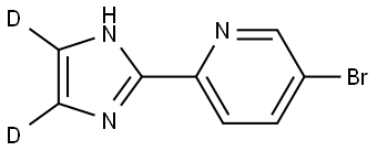 5-bromo-2-(1H-imidazol-2-yl-4,5-d2)pyridine Struktur