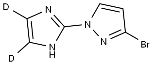 3-bromo-1-(1H-imidazol-2-yl-4,5-d2)-1H-pyrazole Struktur