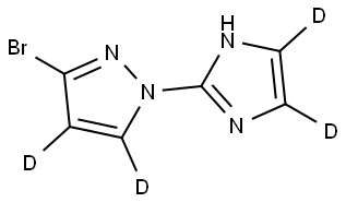 3-bromo-1-(1H-imidazol-2-yl-4,5-d2)-1H-pyrazole-4,5-d2 Struktur