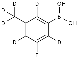 (3-fluoro-5-(methyl-d3)phenyl-2,4,6-d3)boronic acid Struktur