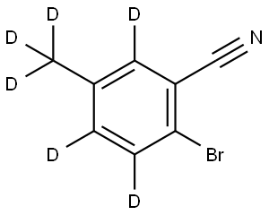 2-bromo-5-(methyl-d3)benzonitrile-3,4,6-d3 Struktur