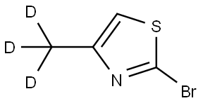 2-bromo-4-(methyl-d3)thiazole Struktur