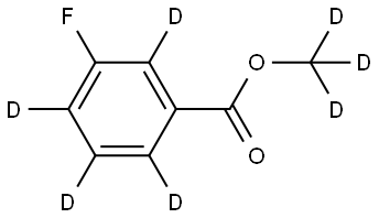 methyl-d3 3-fluorobenzoate-2,4,5,6-d4 Struktur