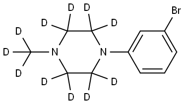 1-(3-bromophenyl)-4-(methyl-d3)piperazine-2,2,3,3,5,5,6,6-d8 Struktur