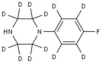 1-(4-fluorophenyl-2,3,5,6-d4)piperazine-2,2,3,3,5,5,6,6-d8 Struktur