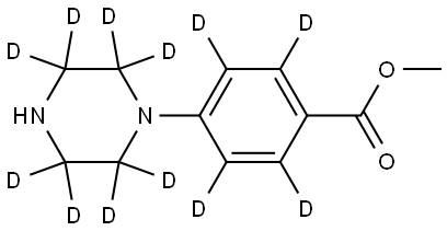 methyl 4-(piperazin-1-yl-2,2,3,3,5,5,6,6-d8)benzoate-d4 Struktur