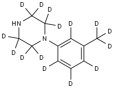 1-(3-(methyl-d3)phenyl-2,4,5,6-d4)piperazine-2,2,3,3,5,5,6,6-d8 Struktur