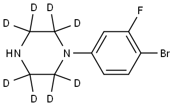 1-(4-bromo-3-fluorophenyl)piperazine-2,2,3,3,5,5,6,6-d8 Struktur