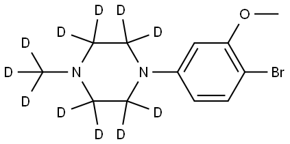 1-(4-bromo-3-methoxyphenyl)-4-(methyl-d3)piperazine-2,2,3,3,5,5,6,6-d8 Struktur