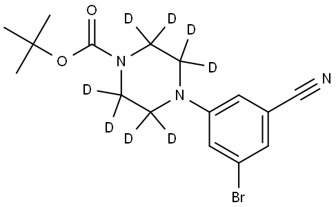 tert-butyl 4-(3-bromo-5-cyanophenyl)piperazine-1-carboxylate-2,2,3,3,5,5,6,6-d8 Struktur