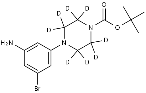 tert-butyl 4-(3-amino-5-bromophenyl)piperazine-1-carboxylate-2,2,3,3,5,5,6,6-d8 Struktur