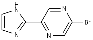 2-bromo-5-(1H-imidazol-2-yl)pyrazine Struktur