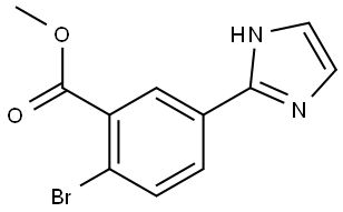 methyl 2-bromo-5-(1H-imidazol-2-yl)benzoate Struktur