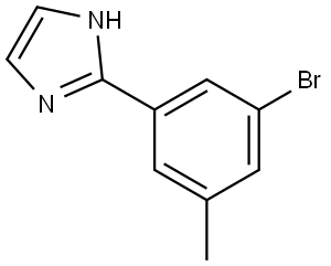 2-(3-bromo-5-methylphenyl)-1H-imidazole Struktur