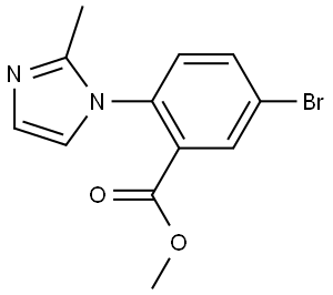 methyl 5-bromo-2-(2-methyl-1H-imidazol-1-yl)benzoate Struktur