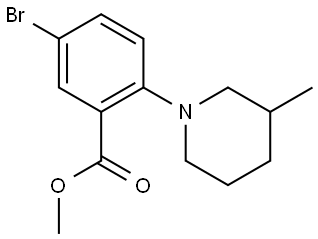 methyl 5-bromo-2-(3-methylpiperidin-1-yl)benzoate Struktur