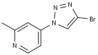 4-(4-bromo-1H-1,2,3-triazol-1-yl)-2-methylpyridine Struktur