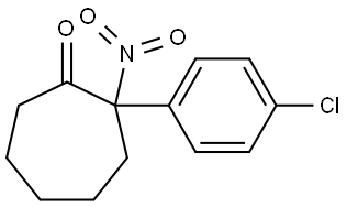 2-(4-chlorophenyl)-2-nitrocycloheptan-1-one Struktur