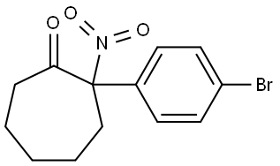 2-(4-bromophenyl)-2-nitrocycloheptan-1-one Struktur