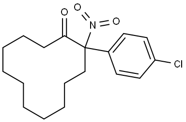 2-(4-chlorophenyl)-2-nitrocyclododecan-1-one Struktur