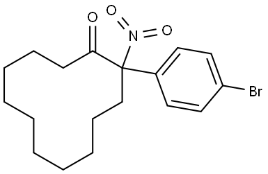 2-(4-bromophenyl)-2-nitrocyclododecan-1-one Struktur