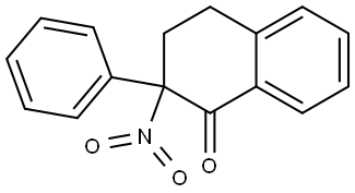 2-nitro-2-phenyl-3,4-dihydronaphthalen-1(2H)-one Struktur