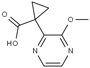 Cyclopropanecarboxylic acid, 1-(3-methoxy-2-pyrazinyl)- Struktur