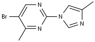 5-bromo-4-methyl-2-(4-methyl-1H-imidazol-1-yl)pyrimidine Struktur