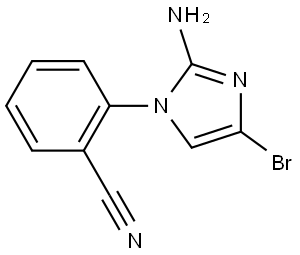 2-(2-amino-4-bromo-1H-imidazol-1-yl)benzonitrile Struktur