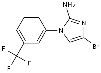 4-bromo-1-(3-(trifluoromethyl)phenyl)-1H-imidazol-2-amine Struktur