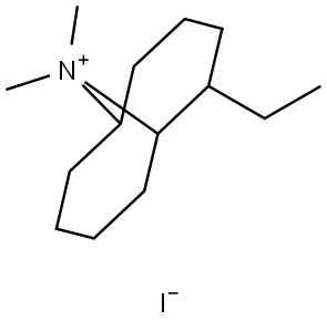 2-ETHYL-11,11-DIMETHYL-11-AZONIABICYCLO[4.4.1]UNDECANE IODIDE Struktur