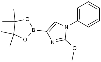 2-methoxy-1-phenyl-4-(4,4,5,5-tetramethyl-1,3,2-dioxaborolan-2-yl)-1H-imidazole Struktur