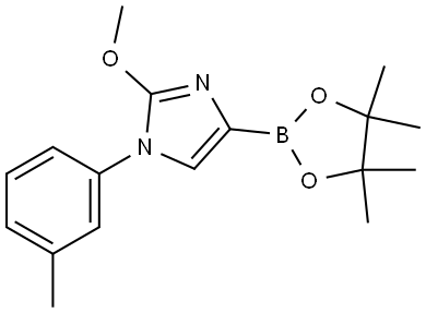 2-methoxy-4-(4,4,5,5-tetramethyl-1,3,2-dioxaborolan-2-yl)-1-(m-tolyl)-1H-imidazole Struktur