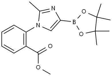 methyl 2-(2-methyl-4-(4,4,5,5-tetramethyl-1,3,2-dioxaborolan-2-yl)-1H-imidazol-1-yl)benzoate Struktur