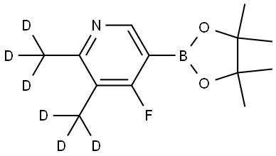 4-fluoro-2,3-bis(methyl-d3)-5-(4,4,5,5-tetramethyl-1,3,2-dioxaborolan-2-yl)pyridine Struktur