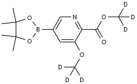 methyl-d3 3-(methoxy-d3)-5-(4,4,5,5-tetramethyl-1,3,2-dioxaborolan-2-yl)picolinate Struktur