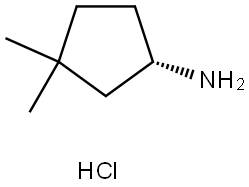 (S)-3,3-dimethylcyclopentan-1-amine hydrochloride Struktur