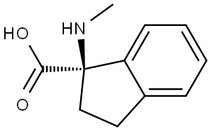 (R)-1-(methylamino)-2,3-dihydro-1H-indene-1-carboxylic acid Struktur