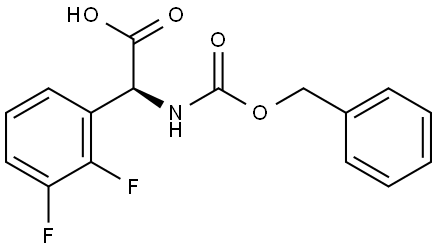 (S)-2-(((benzyloxy)carbonyl)amino)-2-(2,3-difluorophenyl)acetic acid Struktur