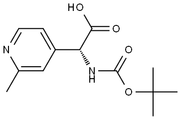 (R)-2-((tert-butoxycarbonyl)amino)-2-(2-methylpyridin-4-yl)acetic acid Structure