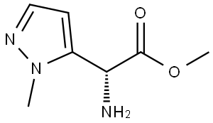 methyl (R)-2-amino-2-(1-methyl-1H-pyrazol-5-yl)acetate Struktur