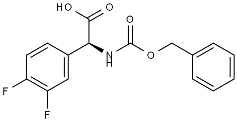 (S)-2-(((benzyloxy)carbonyl)amino)-2-(3,4-difluorophenyl)acetic acid Struktur