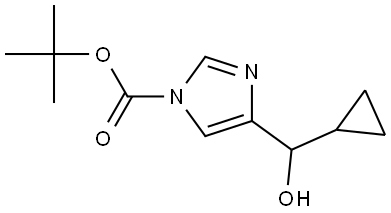 1H-Imidazole-1-carboxylic acid, 4-(cyclopropylhydroxymethyl)-, 1,1-dimethylethyl ester Structure
