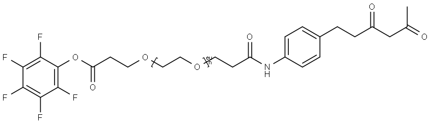 Diketone-PEG11-PFP ester Struktur