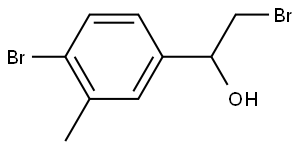 2-bromo-1-(4-bromo-3-methylphenyl)ethan-1-ol Struktur