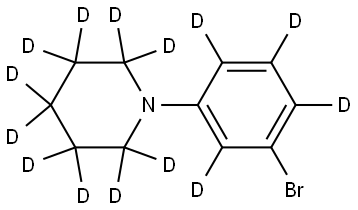 1-(3-bromophenyl-2,4,5,6-d4)piperidine-2,2,3,3,4,4,5,5,6,6-d10 Structure