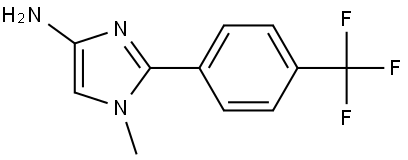 1-methyl-2-(4-(trifluoromethyl)phenyl)-1H-imidazol-4-amine Struktur