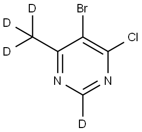 5-bromo-4-chloro-6-(methyl-d3)pyrimidine-2-d Struktur